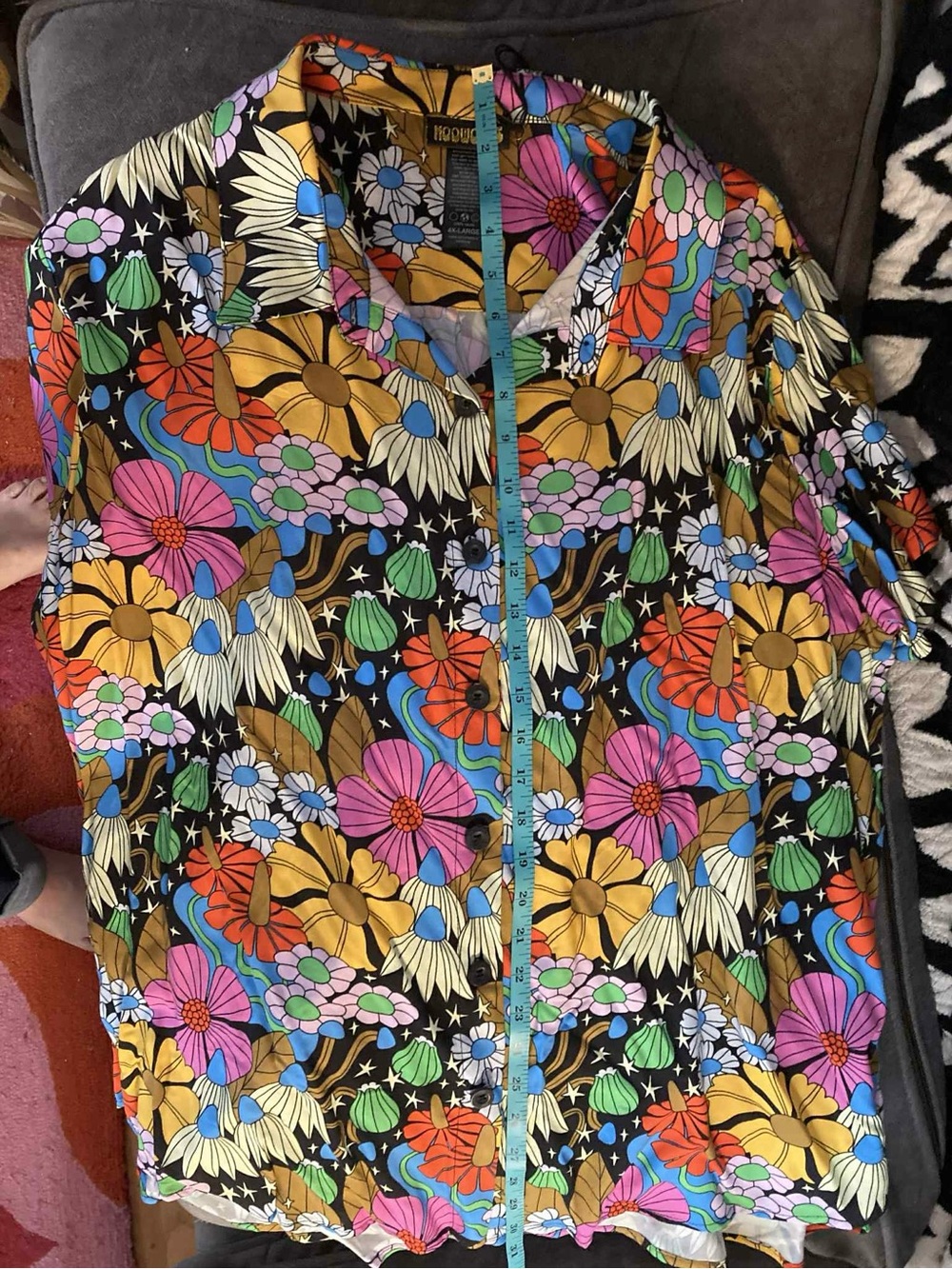 Nooworks Joyce shirt in cosmic floral sz 4x 4xl - Picture 5 of 8